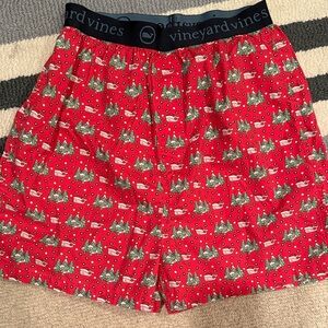 Vineyard Vines Red Festive Boxers/ sleep shorts